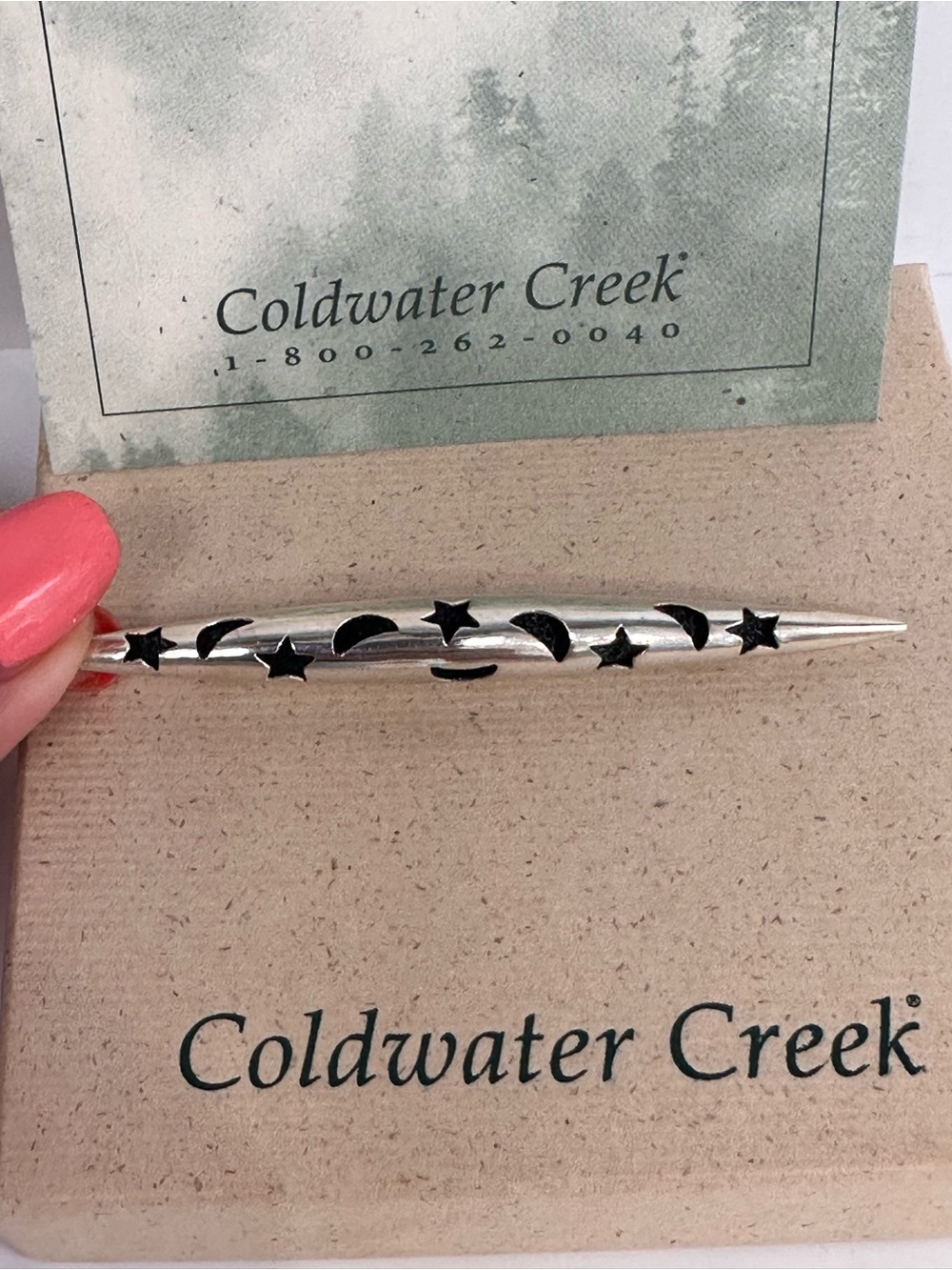Coldwater Creek Sterling Silver Triple-Band pin